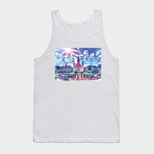 New Orleans French Quarter Colorful Watercolor Tank Top